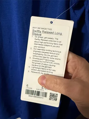 Lululemon Swiftly Relaxed along Sleeve Size 6 Clubhouse blue thumbnail 3