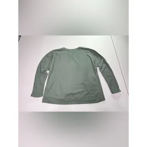 Democracy Sage Green Textured Waffle Knit Top Small thumbnail 6