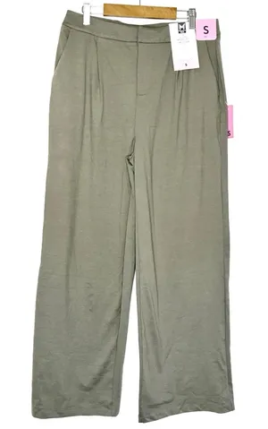 Member's Mark Light Brown Wide Leg Trouser Soft Knit NWT Womens Small thumbnail 1
