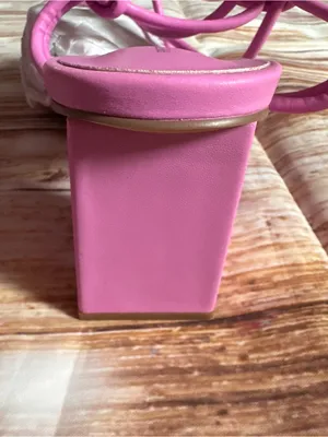 PRETTYLITTLETHING Pink Square Toe Strappy Low 4” Block Heeled Sandals Size 8 NIB thumbnail 13