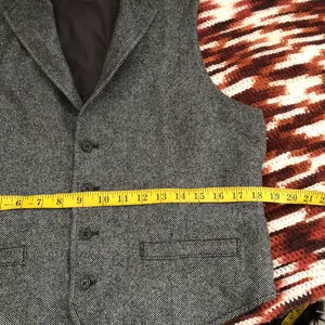 Fossil Dark Academia Preppy Androgynous Button Vest Waistcoat Jacket thumbnail 6