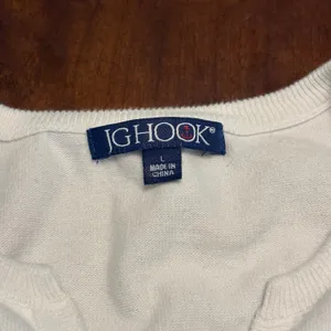 J.G. Hook Cardigan Sweater Womens L White Floral Embroidered Button Front Knit thumbnail 2