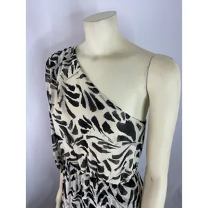 Alexis Fot Target Botanical Black White one shoulder high low Dress Small thumbnail 11