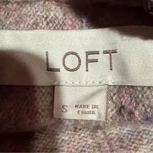Loft Speckled Mock Neck Space‎ Dyed Tunic Sweater Tan Multi Size Small thumbnail 9