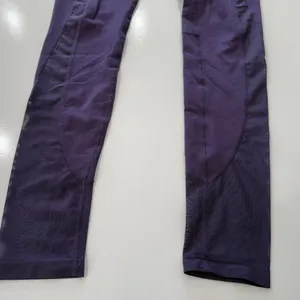 Gymshark Dry Full Length Leggings Purple Athletic Pants Cutout Mesh Size M thumbnail 2