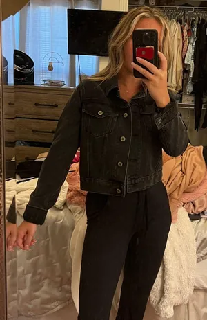 John Galt Black Jean Jacket thumbnail 1