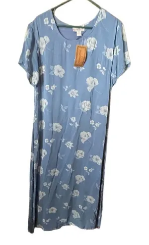 NWT Sacred Threads size S/M maxi floral dress lined side slits shift dress. thumbnail 1