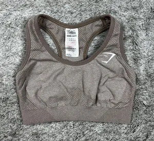 Gymshark Vital Seamless Bra 2.0 Women's XS Taupe Marl thumbnail 1