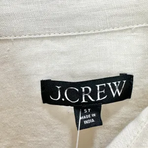 J.Crew Tall Utility Shirtdress Linen Natural Beige Relaxed Pockets Small NWT thumbnail 7