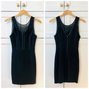 ASTR Sleeveless Cut-Out Mesh Black Bodycon Cocktail Dress, sz. XS thumbnail 4