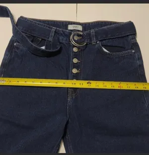 Forever 21 Womens Super Wide Leg Blue Jeans thumbnail 4