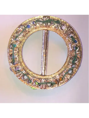 Multicolor Beaded Circular Boho Belt Buckle Blue thumbnail 4