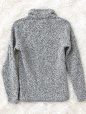 Patagonia Better Sweater 1/4 Zip Fleece Pullover Heather Gray Women's Small thumbnail 2