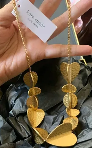 Kate Spade Metal Petal gold Necklace thumbnail 1
