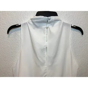 Women's ASOS Draped Cowl Neck Sleeveless Lightweight Summer Blouse White Size 8 thumbnail 6