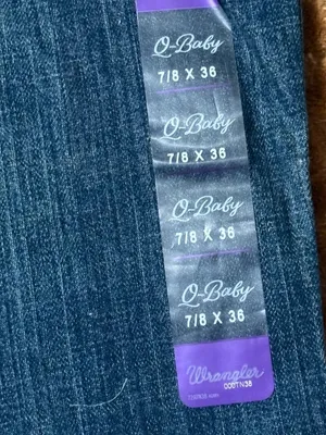 NWT New Wrangler Q-Baby Riding Jeans Mid-Rise Bootcut 7/8 X 36 Dark Wash thumbnail 9