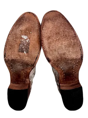 Freebird ‘Sadie’ Beige Snakeskin Embossed Leather Heeled Oxfords, Size 8 thumbnail 10