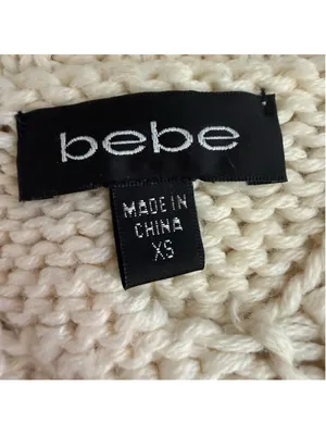 Bebe vintage Y2K long knit vest cream cable knit pockets coquette cottage boho thumbnail 8