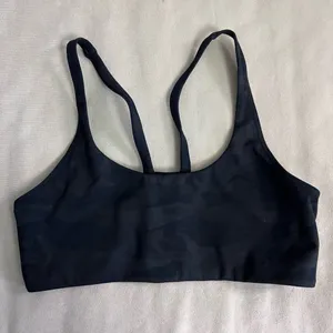 🖤 Vuori Strappy Sports Bra Black Camo Medium Yoga Workout Bra VW104 thumbnail 1