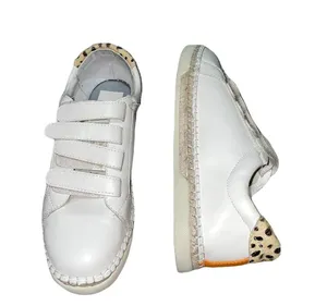 NEW Dolce Vita Marny Sneakers White Hook & Loop Low Top Shoes Calf Hair thumbnail 2