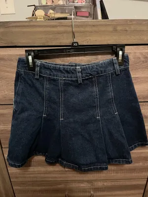 Grey Lab Denim Vest and Pleat Skirt thumbnail 8
