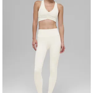 ALO Yoga Women's Ivory Leggings Highwasited thumbnail 4