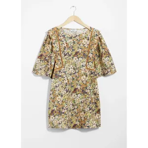 NWT‎ & Other Stories Scalloped Mini Dress Sz XS Floral Cottage Romantic Feminine thumbnail 16