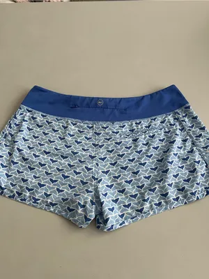 Vineyard Vines Shorts Athletic Performance Whale Tail Blue Sz S Womens Running thumbnail 2
