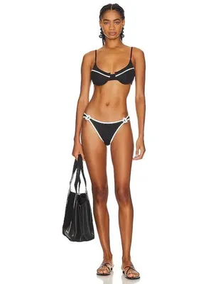Solid & Striped Alden Bikini Bottoms in Black Small Womens Swimsuit thumbnail 4