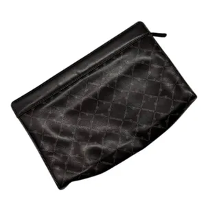 Longines Brown Leather Clutch Bag Vintage Logo Old Money thumbnail 2