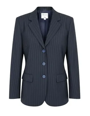 Vintage Collection by Le Suit Navy Pinstripe Blazer 90s Corporate Officecore thumbnail 1