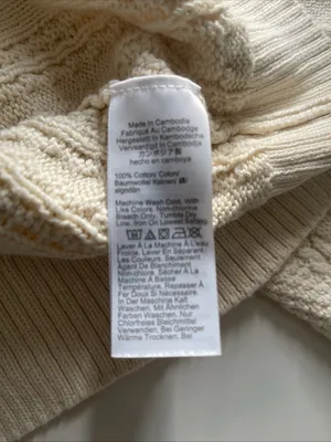 J. Crew Ivory Cable & Honeycomb Crewneck Sweater thumbnail 8