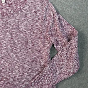 J.Crew Women's Small Crew Neck Pullover Sweater Purple White Heathered BQ689 thumbnail 3