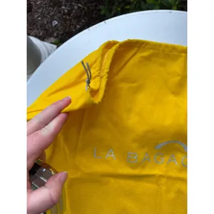 La Bagagerie Paris Yellow Drawstring Dust Bag Large‎ Handbag Storage Pouch 18x22 thumbnail 3