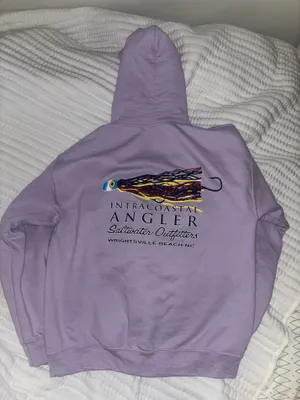 Intercoastal Angler Hoodie Purple Size M thumbnail 1