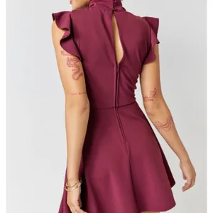 Phyllis High Neck Ruffle Sleeve Flare Dress IX thumbnail 2