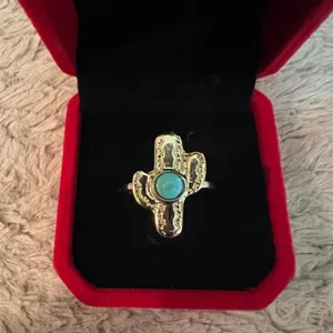 Blue and Silver Southwestern Ring thumbnail 1