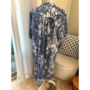 Johnny Was Moonlight Deana Floral-Print Midi Shirtdress Size Large thumbnail 4