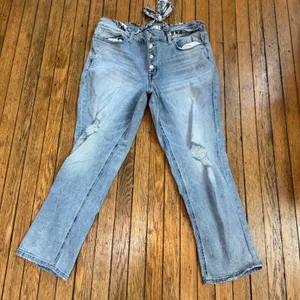 M‎ Jeans by Maurice's Distressed Denim Straight Leg Ankle Jeans 22W thumbnail 13
