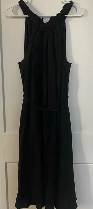 Banana Republic Black Ruffled Tiered Halter Sundress‎ thumbnail 1
