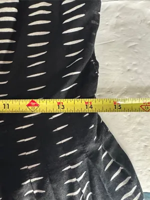 Talbots Black and White Polka Dot knee length Dress 8 cotton career party event thumbnail 16