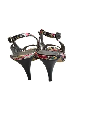 BANDOLINO Floral Peeptoe Slingback Heels Size 7 thumbnail 5