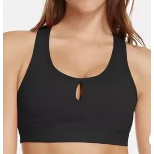 Fabletics Black Sylvia Keyhole High Impact Sports Bra, S thumbnail 1