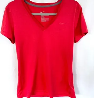 Nike | Dri-Fit V-Neck Shirt | Red | Size M thumbnail 1