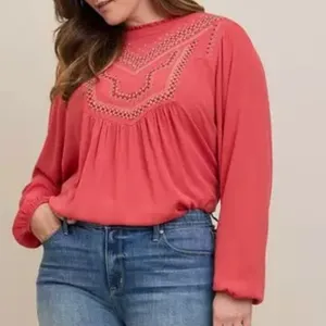 NWT Torrid Crinkle Gauze Embroidered Top Size 2X Retail $59.90 thumbnail 2
