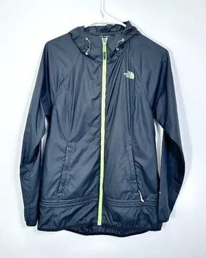 The North Face Black Lightweight‎ Windwall Hooded Windbreaker Women's Size Small thumbnail 1