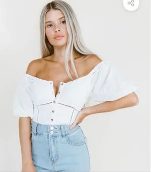 Kittenish Bodysuit White thumbnail 1