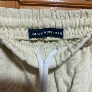 butter yellow lounge pants with drawstring waist thumbnail 3