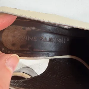 VTG‎ 90s Anne Klein 8 Slingback Chunky Loafer Bratz Block Heel Leather Tan Italy thumbnail 7