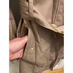 Cole Haan Belted Trench Coat Women Small Taupe Khaki Water Resistant Jacket NWOT thumbnail 4